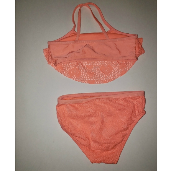 OP Girl's Peach Bikini 2 piece Set - Picture 2 of 6